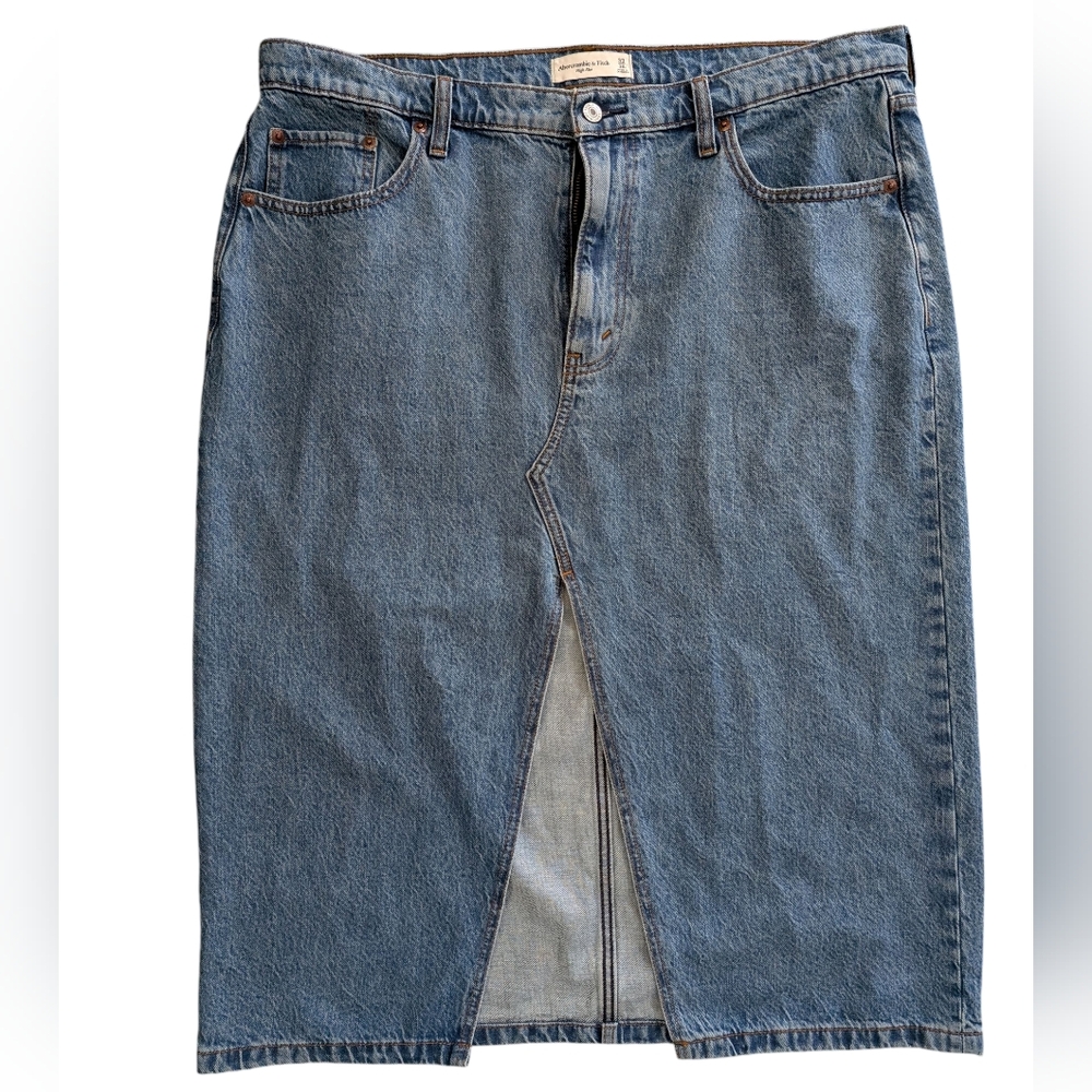Abercrombie & Fitch Light Blue Denim Skirt